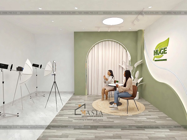 Sử dụng nền sàn tách biệt với bên ngoài để phân chia khu vực hợp lý