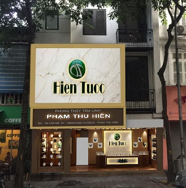 Mica, inox thường sử dụng làm bảng cửa hàng đồ phong thủy