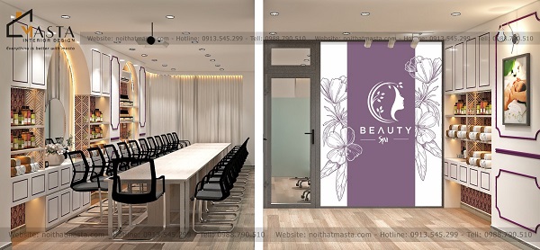 Phối cảnh 3D thiết kế Beauty Spa chị Phương