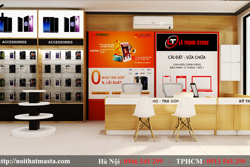 thiết kế cửa hàng điện thoại đẹp 2