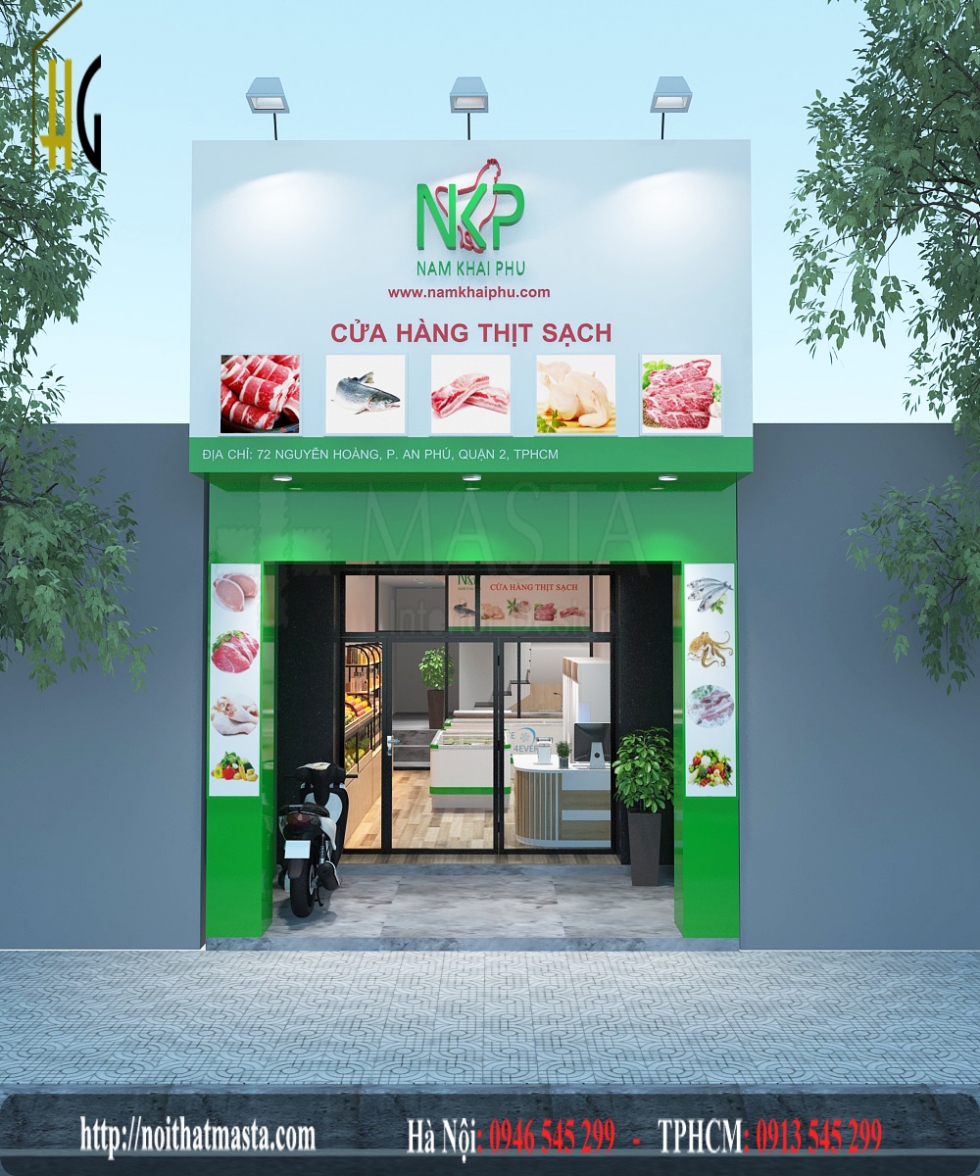 Thiết kế cửa hàng thực phẩm quận 2