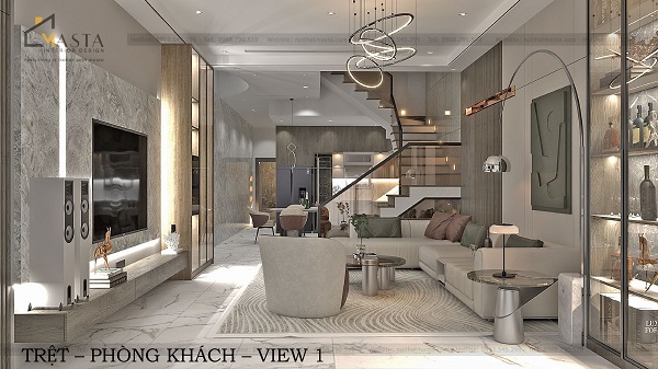 Phối cảnh 3D thiết kế nội thất nhà ở cô Điệp, Bình Dương
