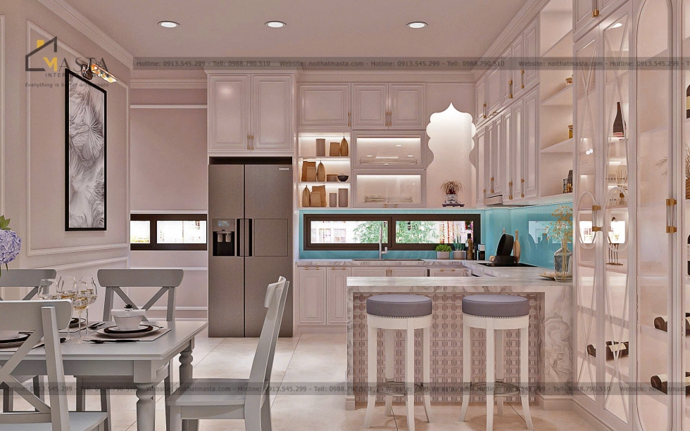 Căn bếp xinh xắn của gia đình chị Sang