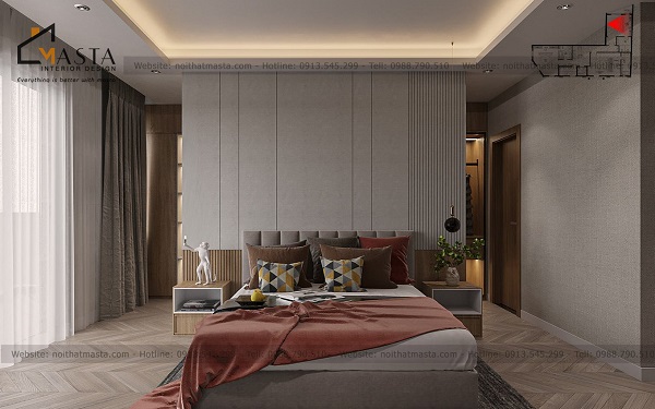 Thiết kế hệ cửa kính lớn để phòng ngủ dễ đón ánh sáng