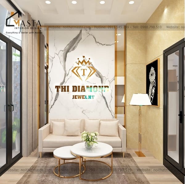 Chi tiết kim loại mạ vàng nổi bật hơn so với vật liệu truyền thống