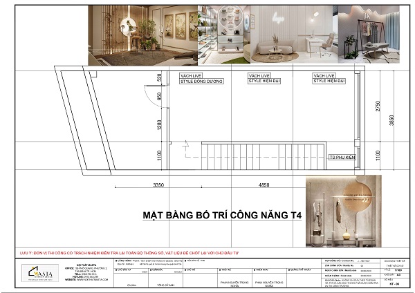 Mặt bằng bố trí thiết kế phòng live Nyny Design phòng làm việc
