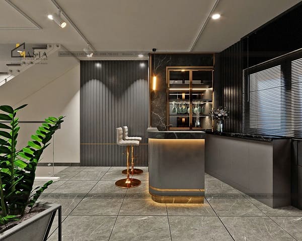 Khu vực quầy bar của phòng live Nyny Design