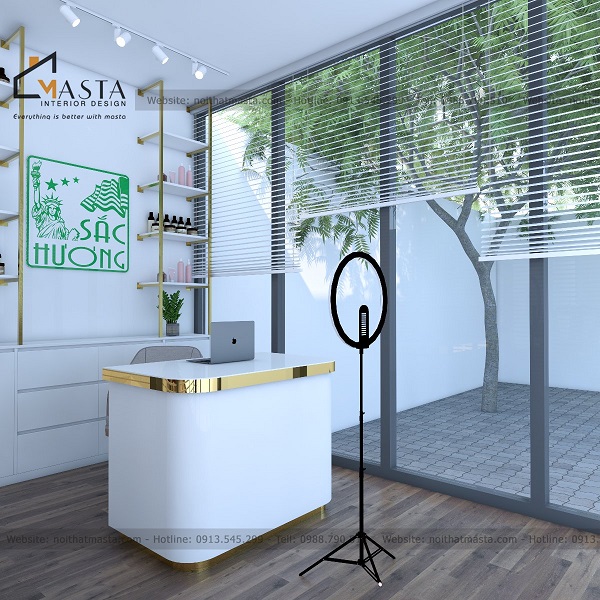 Phối cảnh 3D thiết kế phòng livestream Sắc Hương