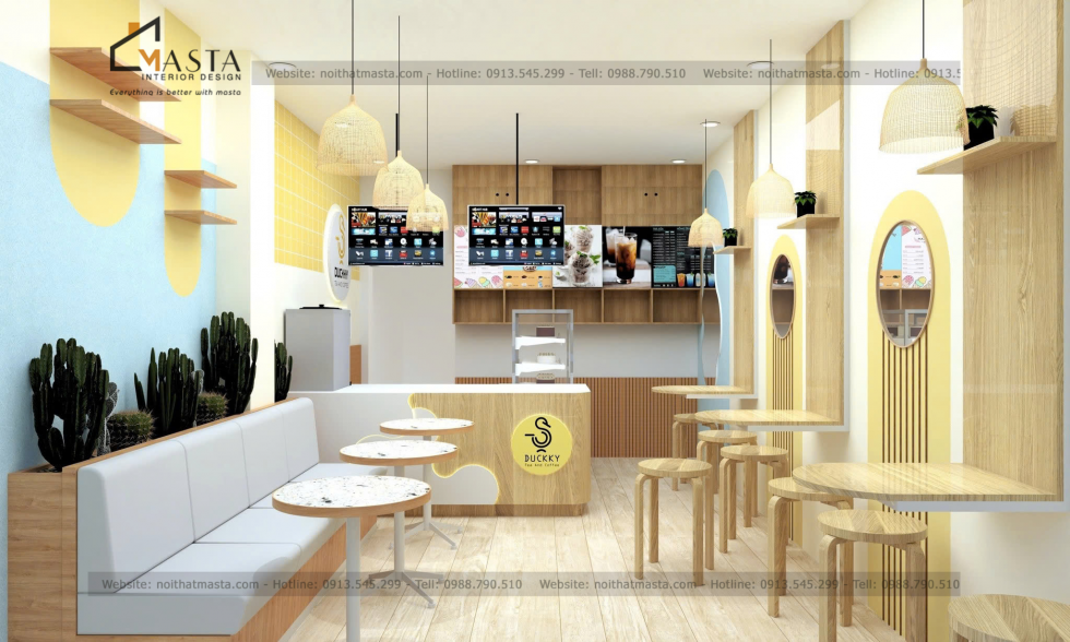 Thiết kế quán take away Tea & Coffee, Bình Tân phong cách hiện đại