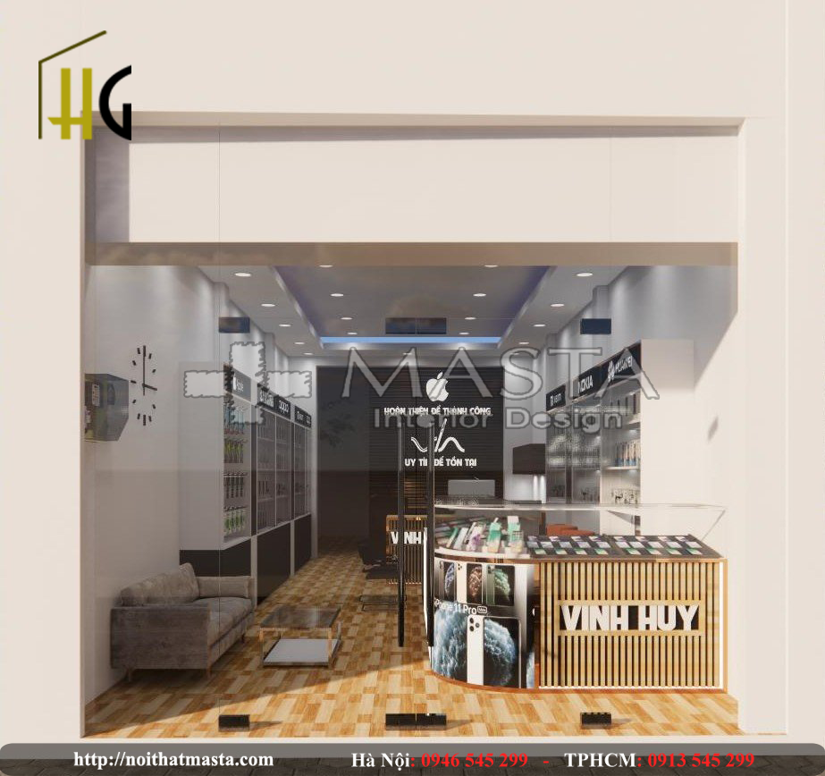Thiết kế shop điện thoại anh Huy