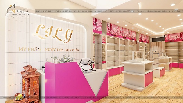 Thiết kế vách logo nổi bật với khung chữ alu mạ vàng nổi bật