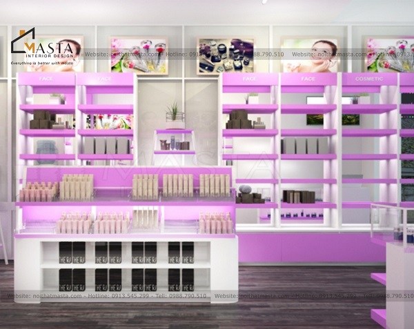 Nội Thất Masta - đơn vị thi công shop mỹ phẩm phong cách hiện đại uy tín