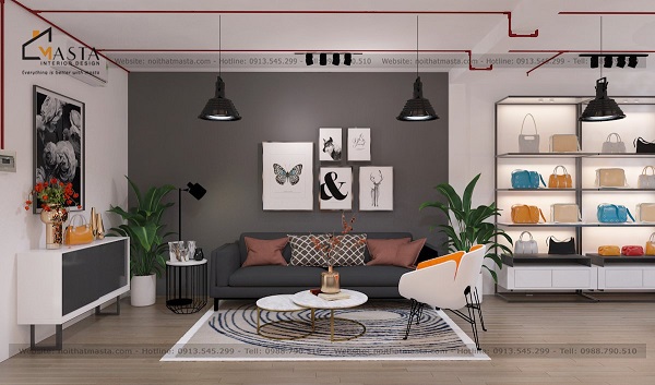 Lắp đặt đèn rọi, đèn trần màu sáng trắng giúp sản phẩm trở nên bắt mắt và góp phần nâng cao giá trị của các mặt hàng trưng bày