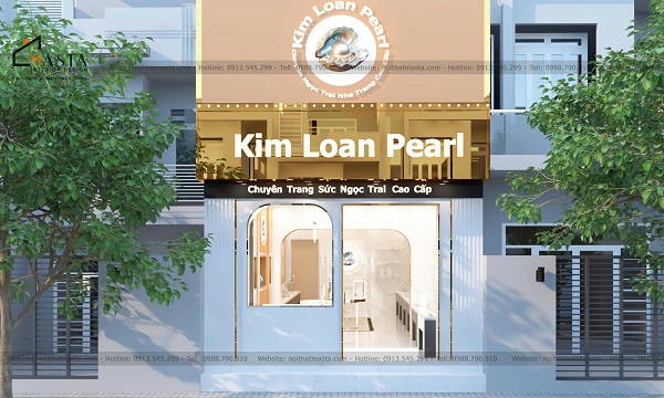 Phối cảnh 3D thiết kế showroom ngọc trai Kim Loan Pearl