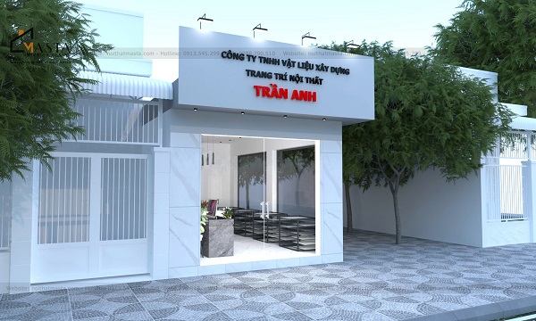 Bố trí 3 hệ cửa kính lớn để cung cấp đủ ánh sáng vào showroom