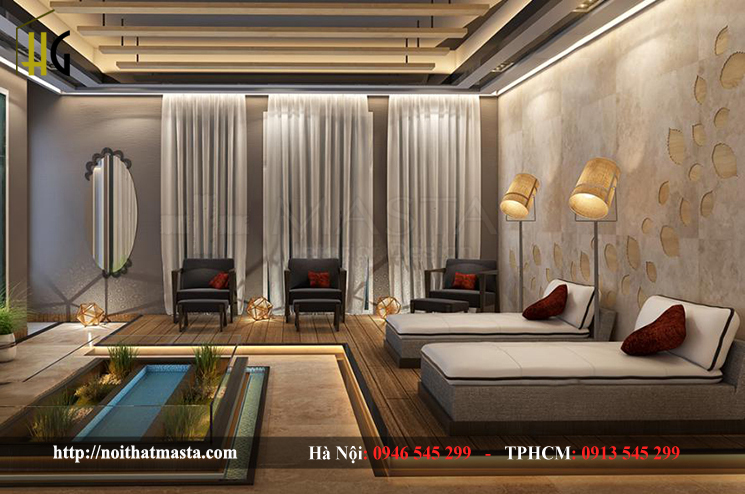 nội thất spa tại tầng 1