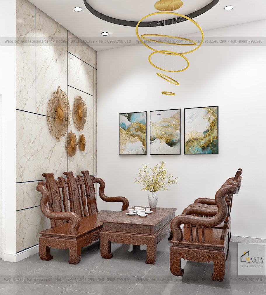 Khu vực tiếp khách vô cùng ấn tượng