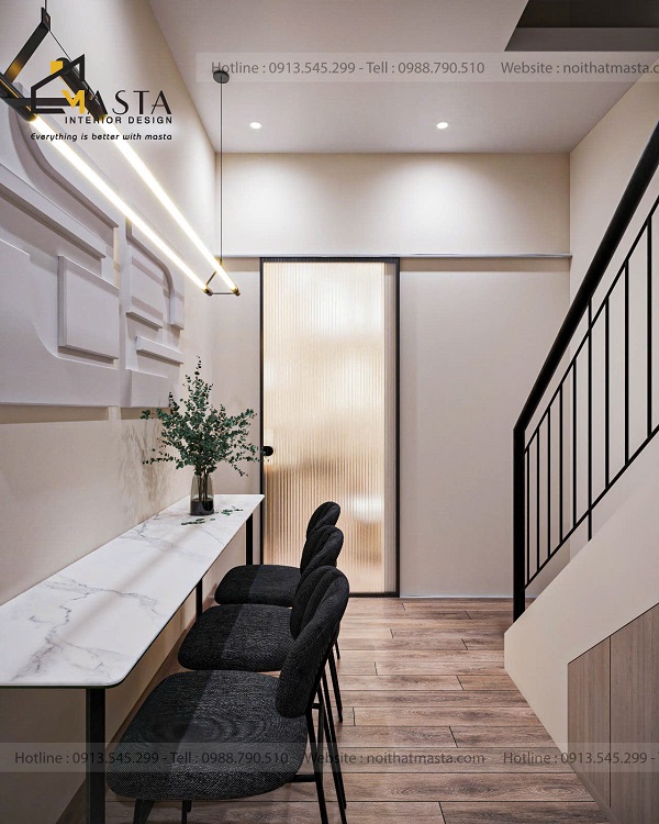 Sử dụng cửa kính mờ để tạo không gian riêng tư