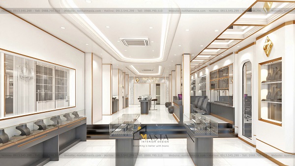 Thiết kế tiệm trang sức Ngoc Thanh Jewelry, Tây Ninh phong cách hiện đại