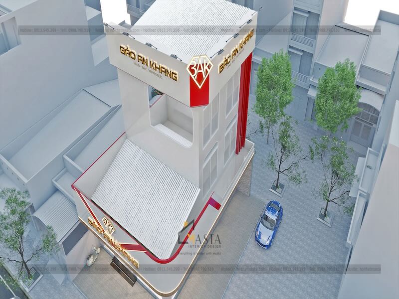 Toàn cảnh thiết kế tiệm vàng Bảo An Khang, Đồng Nai