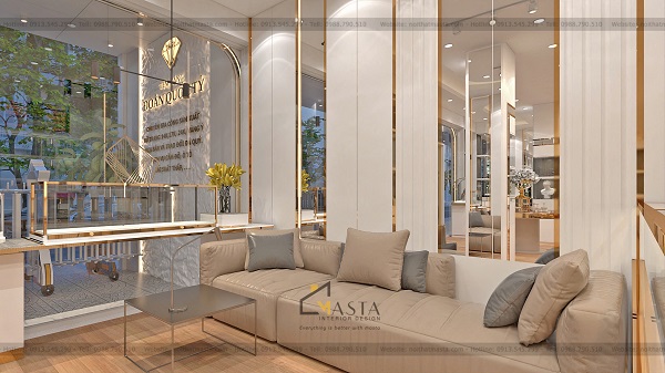 Thiết kế bộ ghế sofa dài cho khách hàng ngồi chờ đợi