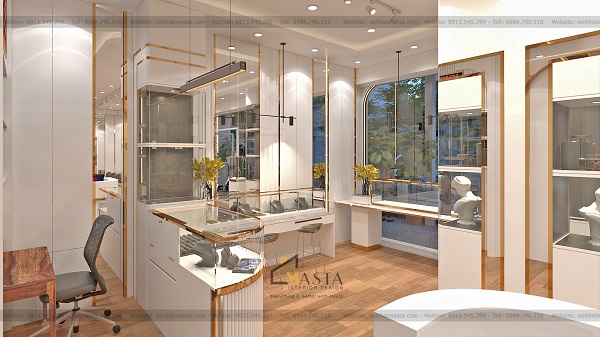 Bàn làm việc được đặt phía cuối để quan sát toàn bộ hoạt động