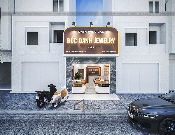 Phối cảnh 3D thiết kế tiệm vàng bạc Đức Danh, Nha Trang