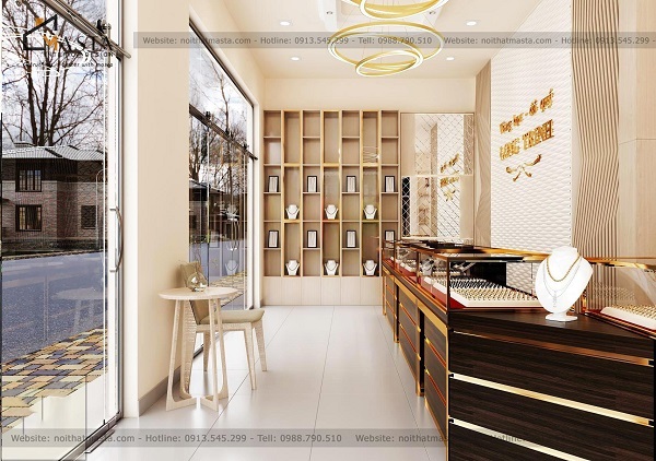 Bố trí kệ tủ âm tường để trưng bày được nhiều trang sức