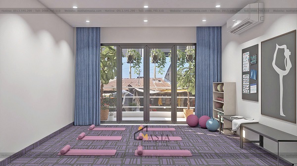 Phối cảnh 3D không gian yoga