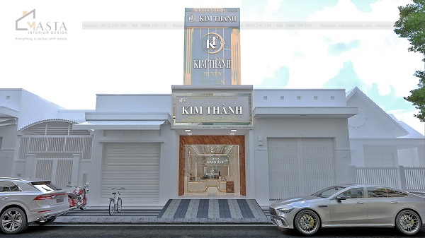 Phối cảnh 3D thiết kế tiệm vàng Kim Thành, Tây Ninh