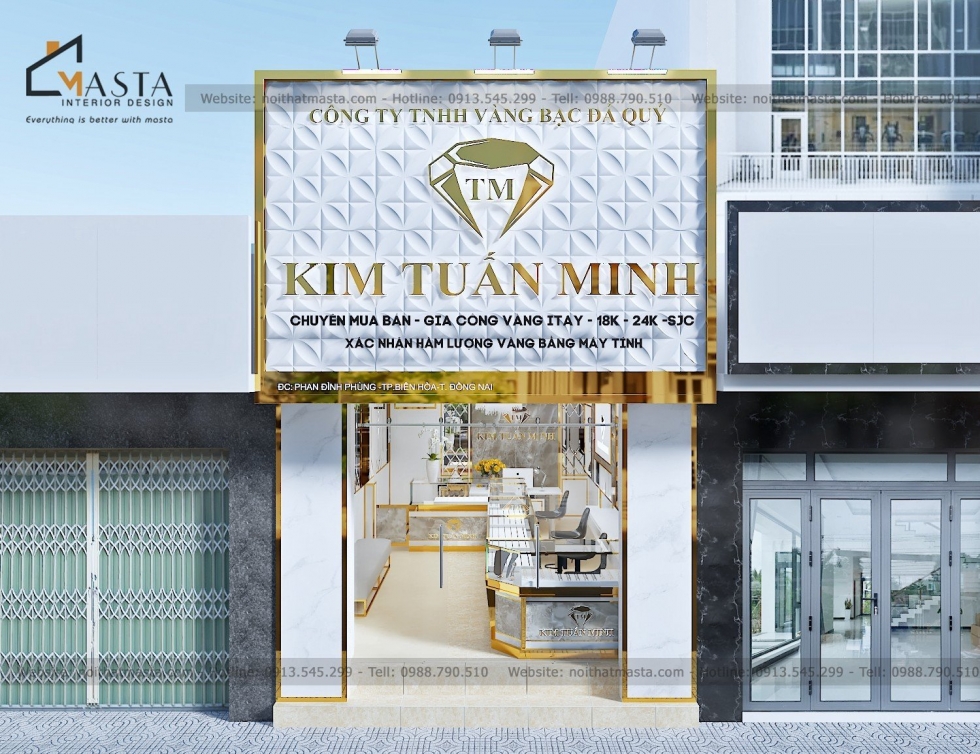 Thiết kế tiệm vàng Kim Tuấn Đồng Nai