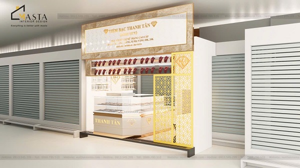 Tiệm vàng Thanh Tân thiết kế phong cách hiện đại