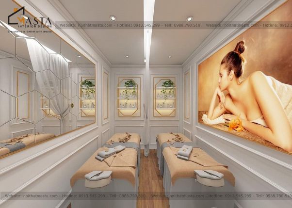 Việc bố trí hợp lý cũng giúp ​spa có thể tận dụng tối đa diện tích có sẵn