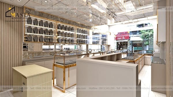 Tiêu chuẩn kích thước kệ trưng bày trang sức tủ đứng