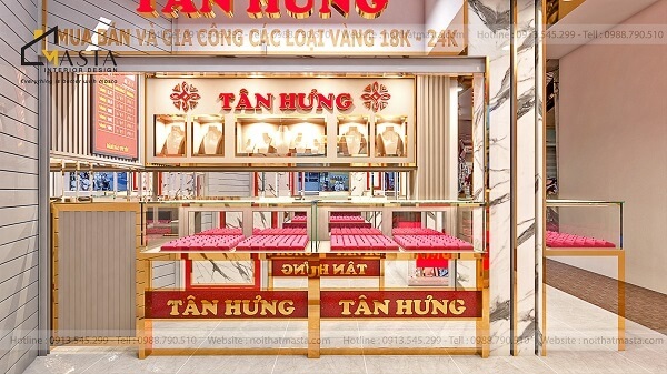 Chiều rộng của tủ trưng bày trang sức ngang là bao nhiêu