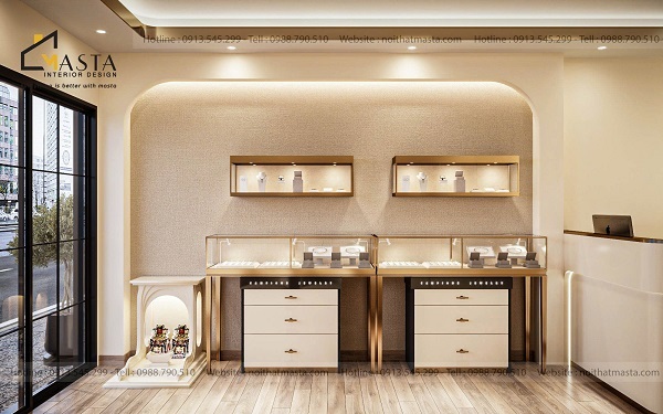 Tủ trang sức hiện đại treo tường hình hộp chữ nhật nhỏ gọn