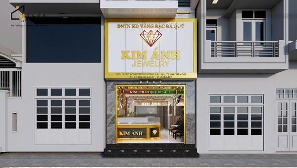 Sử dụng inox mạ vàng cho biển hiệu sẽ nổi bật hơn khi nhìn từ xa