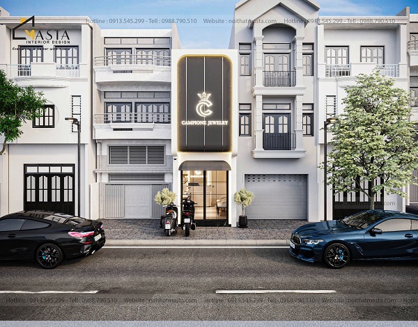 Mẫu diện tích mặt bằng tiệm vàng trung bình từ 40m2